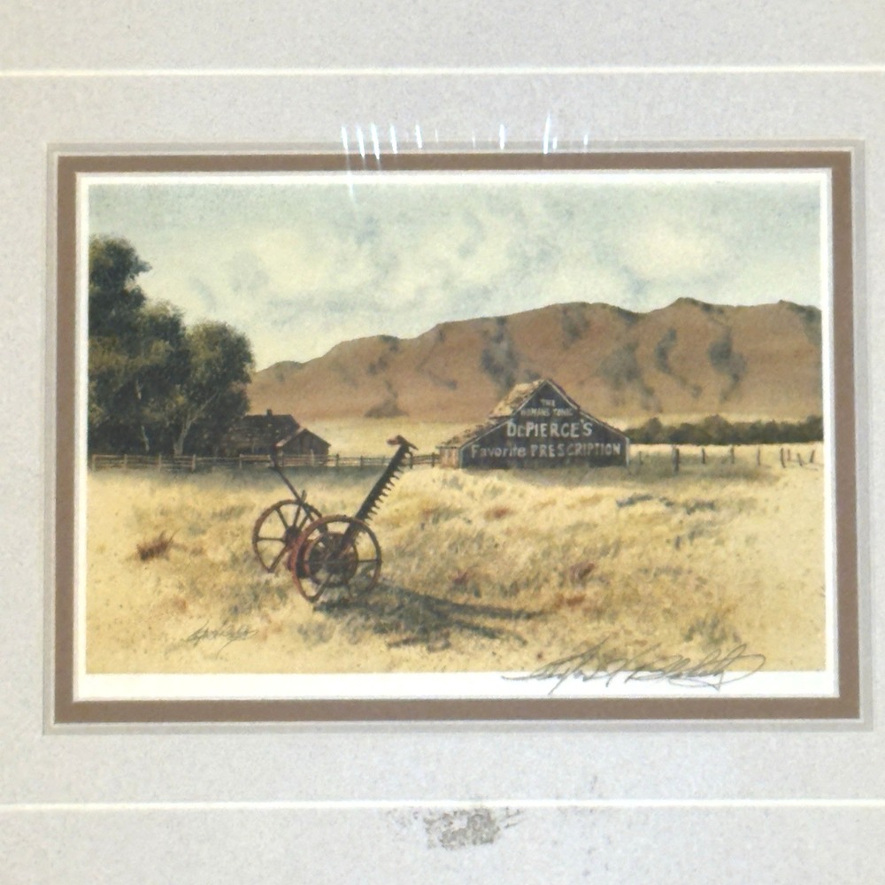Taylor H Blakely Hand Signed Lithograph Dr. Pierce's Barnm 1990 w/ COA